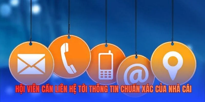 Hội viên cần liên hệ tới thông tin chuẩn xác của nhà cái